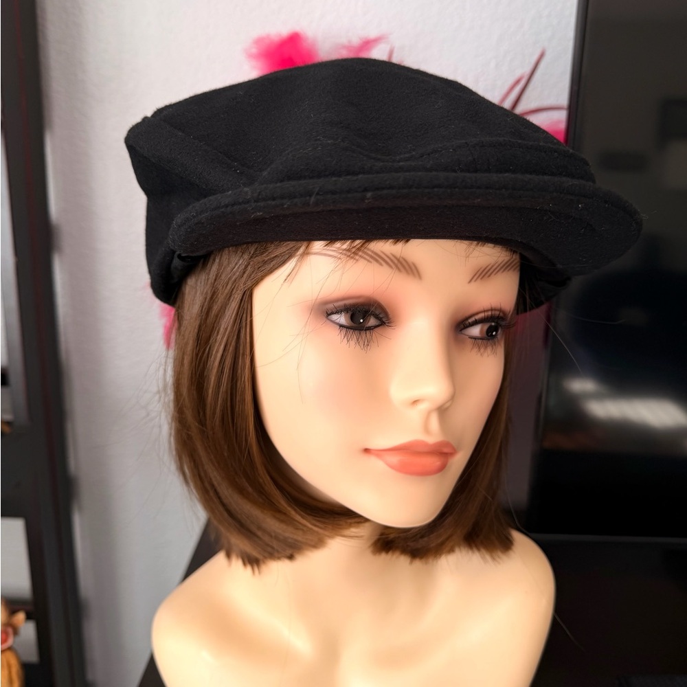 Pendleton Black Wool Newsboy Cap